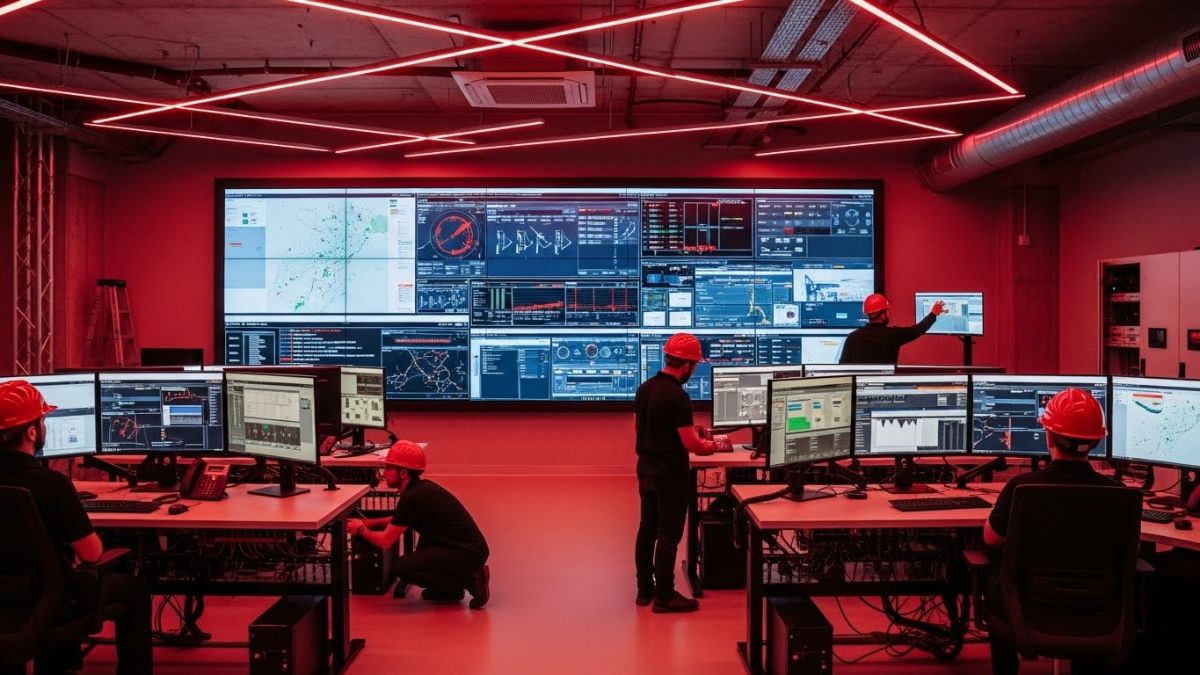 Sala de controle, NOC, SOC, central de monitoramento