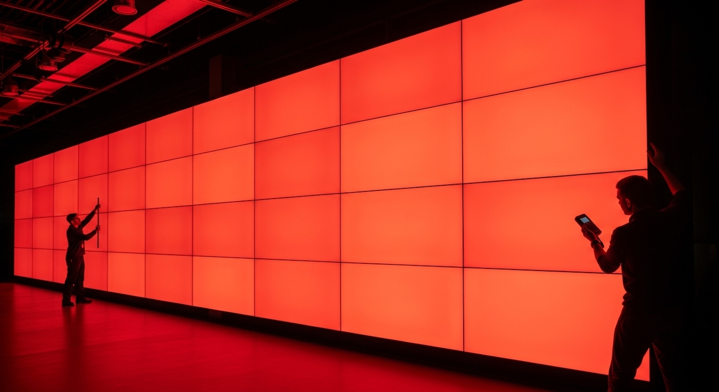 Instalação de painéis de videowall